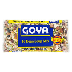 Goya 16 Bean Soup Mix No 1 Grade bag showing pantry staple