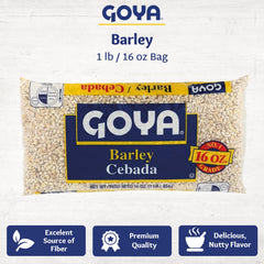 Goya Barley in soup pot, adding hearty texture.