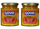 Goya yellow hot pepper paste bottle pour for quick sauce boost