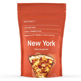 Gozney Just-Add-Water New York Dough Mix pour for quick, mess-free prep toward authentic crust.