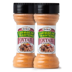 Grace Caribbean Traditions Oxtail Seasoning pack front label shows authentic Jamaican flavor for versatile cooking.