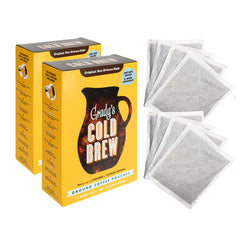 Grady's Cold Brew refrigerated concentrate shows two-week freshness for easy refills.