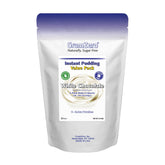 GramZero white chocolate pudding mix packaging, a sugar-free option for light, low-carb desserts.