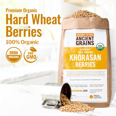 Grand Teton Ancient Grains Khorasan berries bulk bag ready for milling or sprouting
