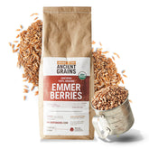 Grand Teton Emmer Wheat Berries in a bowl, ideal for salads and soups.