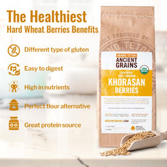 Grand Teton Khorasan wheat berries for baking and enriching breads