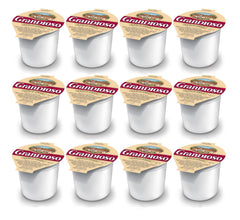 Grandioso garlic dipping sauce cup close-up showing a convenient 1.5 oz portion.