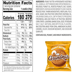 Grandma's Peanut Butter Cookies outer wrap, keeps freshness for busy days.
