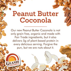 Grandy Organics Coconola Peanut Butter label signals organic quality