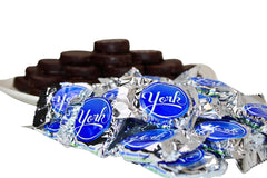 Grandys Candys Mini York Peppermint Patties dark chocolate close-up highlighting refreshing flavor