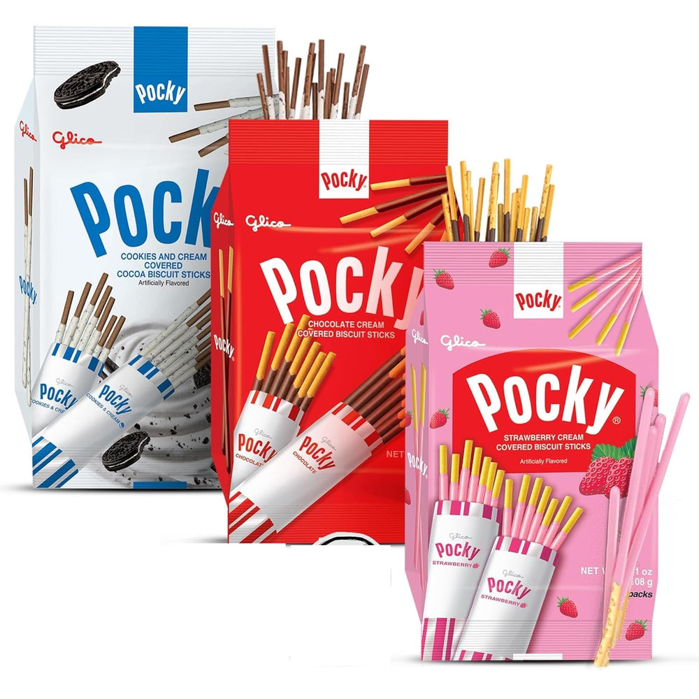 Grateful Grocer Pocky strawberry sticks for a fruity, on-the-go treat.