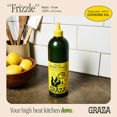 Graza Frizzle stir-fry in a hot wok for quick sear