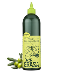 Graza Sizzle bottle front view, mellow flavor suited for high heat cooking.