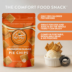 Great Lakes Pot Pies Cinnamon Sugar Pie Chips flaky buttery crust texture up close