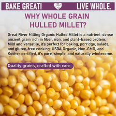 Great River Milling millet in a salad bowl, mild nutty texture.