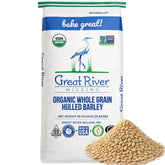 Great River Milling Organic hulled barley grain for home milling and wholesome cooking