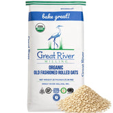 Great River Milling Organic Old Fashioned Rolled Oats pack, ideal for hearty breakfasts and baking.