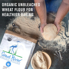 Great River Milling kitchen setup ready for everyday bread making with this flour.