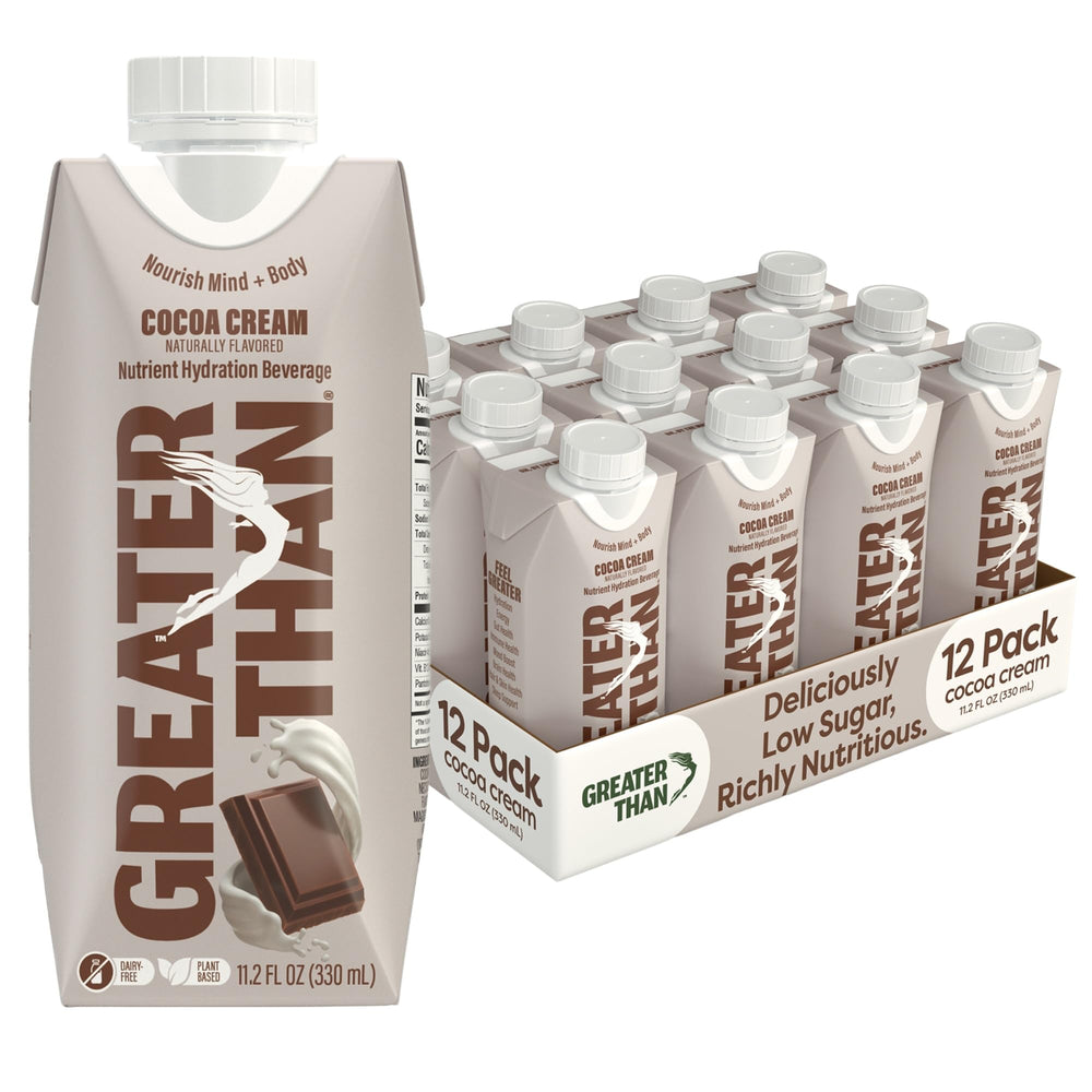 Greater Than Nutrient Hydration bottle demonstrates plant-based hydration for daily energy.