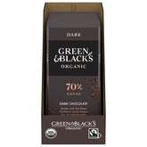 Green & Black's Organic 70% packaging highlighting premium, eco-friendly gift option