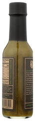 Green Belly Hot Sauce bottle pour ready to spice meals