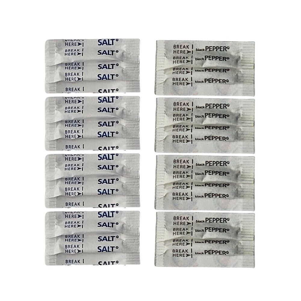 Green Direct salt and pepper packets in bulk packaging for efficient cafe service