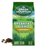 Green Mountain Breakfast Blend bag ready for a bold morning ritual.
