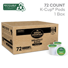 Green Mountain Breakfast Blend brew close-up highlighting a clean, bright cup.
