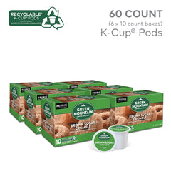 Green Mountain packaging box highlighting 60-count sleeve for easy stocking.