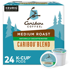Green Mountain Caribou Decaf K-Cups 24-count package for Keurig brewing