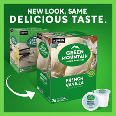 Green Mountain 96-count box showing long-lasting Keurig coffee supply