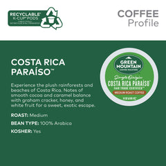 Green Mountain Coffee Roasters Costa Rica Paraiso Arabica beans deliver balanced flavor