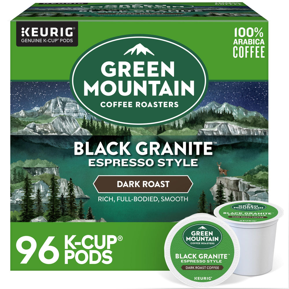 Green Mountain Coffee Roasters Black Granite espresso pod for bold, quick brew at home