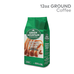 Steaming mug of Green Mountain Caramel Vanilla Cream for a cozy morning