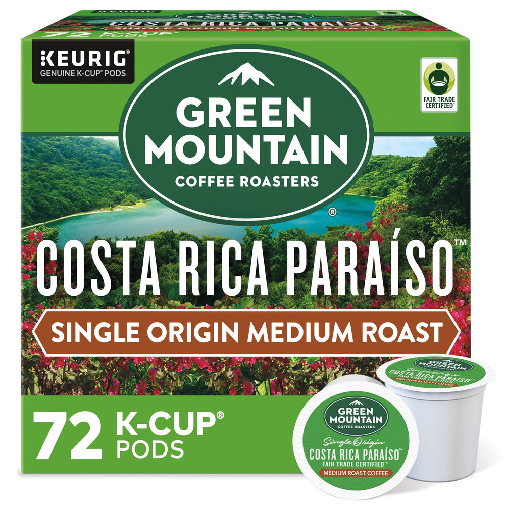 Green Mountain Coffee Roasters Costa Rica Paraiso K-Cup pods for a smooth morning cup