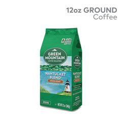 Green Mountain Nantucket Blend cup—sensory warmth with berry-hued origins and smoky French Roast accents