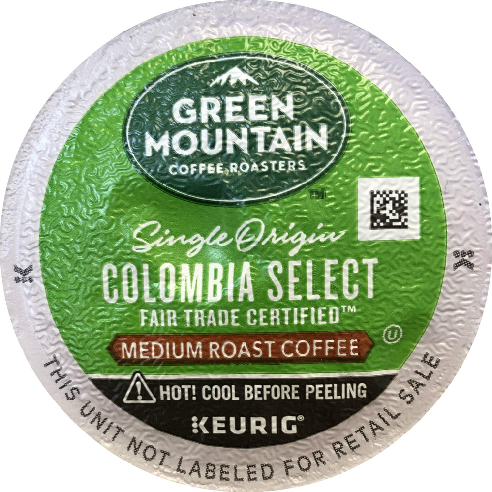 Green Mountain Colombia Select box front view for everyday, fair-trade medium roast brewing.