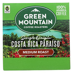 Green Mountain Costa Rica Paraiso K-Cup in use with a single-serve brewer for quick cups.