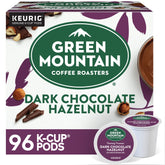 Green Mountain Dark Chocolate Hazelnut K-Cups front view for easy single-serve brewing