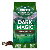 Green Mountain Dark Magic 18 oz bag of whole beans for bold mornings