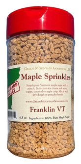 Green Mountain Goodness Maple Sprinkles Crunch on yogurt adds maple flavor and light crunch