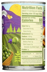 Green Valley Organic Sweet Peas serving bowl close-up, ideal for fast weeknight meals.