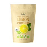 Grelim Lemon Powder bottle closeup showing bright frozen lemon flavor