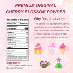 GRELIM Sakura powder jar open, ready for baking and beverages