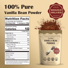 Grelim vanilla bean powder being poured over batter, showcasing versatility