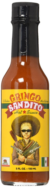 Gringo Bandito hot sauce bottle adds bold flavor for tacos and more.
