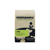 Groundwork Peru whole bean coffee 10 oz ready for grinding and brewing