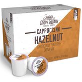 Grove Square Cappuccino Hazelnut cups main view of single-serve pods