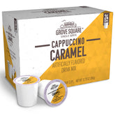 Grove Square Cappuccino Pods caramel pack-24 ready for quick morning pick-me-up