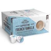 Grove Square French Vanilla cappuccino pod ready for a quick single-serve cup.